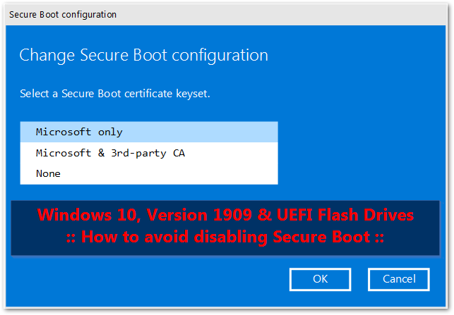 cara disable secure boot windows 10